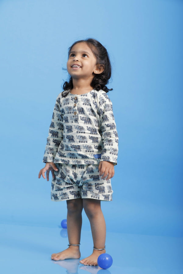 Elephant Kurta Co-ord Girl