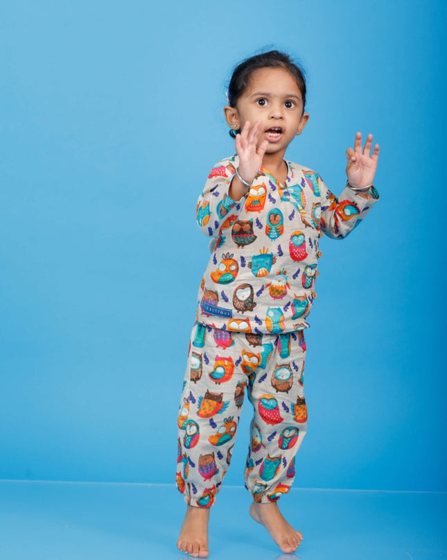 Joyful Owl Co-ord Set Girl