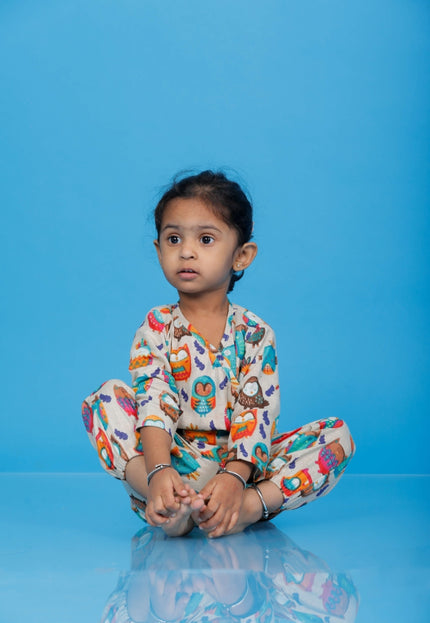 Joyful Owl Co-ord Set Girl