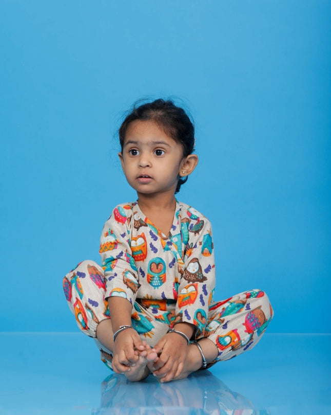 Joyful Owl Co-ord Set Girl
