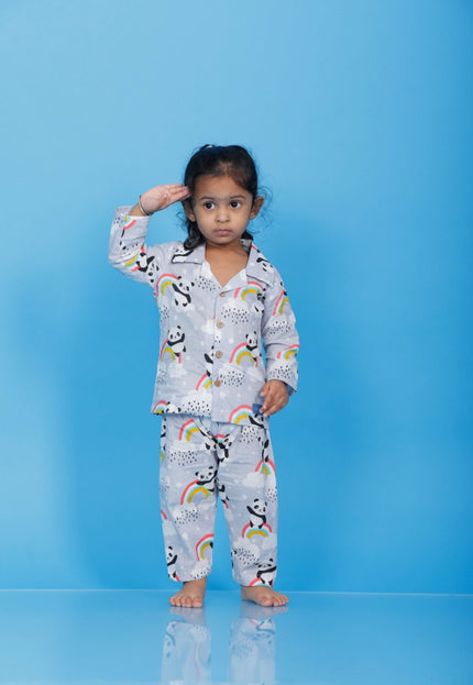 Colorful Panda Sleep Suit Girl