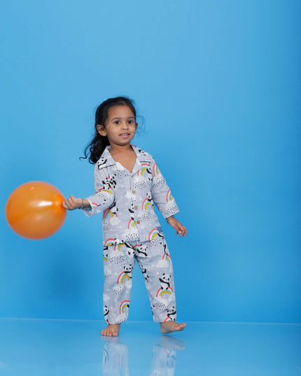 Colorful Panda Sleep Suit Girl
