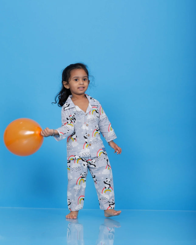 Colorful Panda Sleep Suit Girl