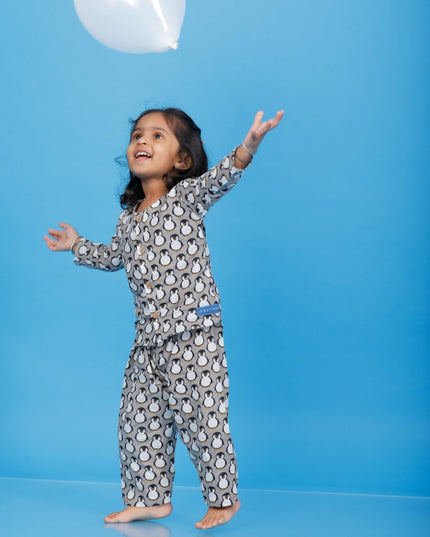 Icy Penguin Sleep Suit Girl