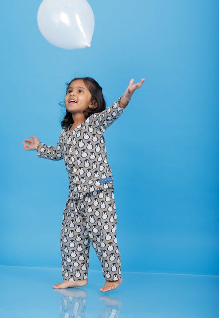 Icy Penguin Sleep Suit Girl