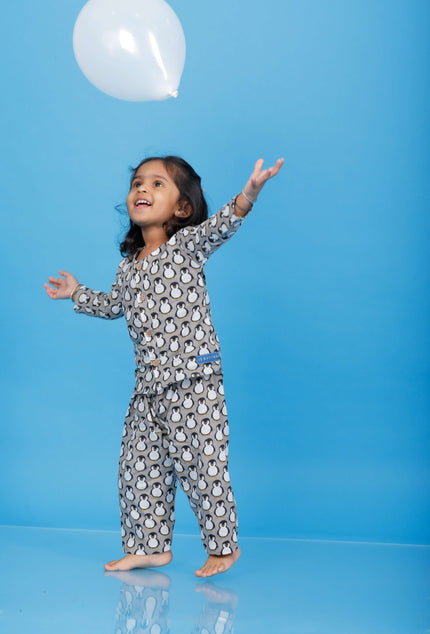 Icy Penguin Sleep Suit Girl