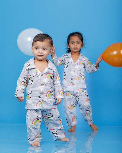Colorful Panda Sleep Suit Kids