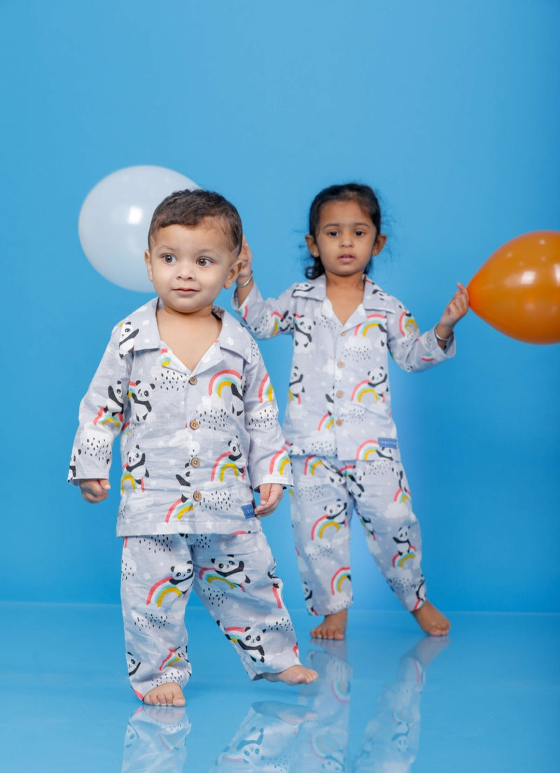 Colorful Panda Sleep Suit Kids