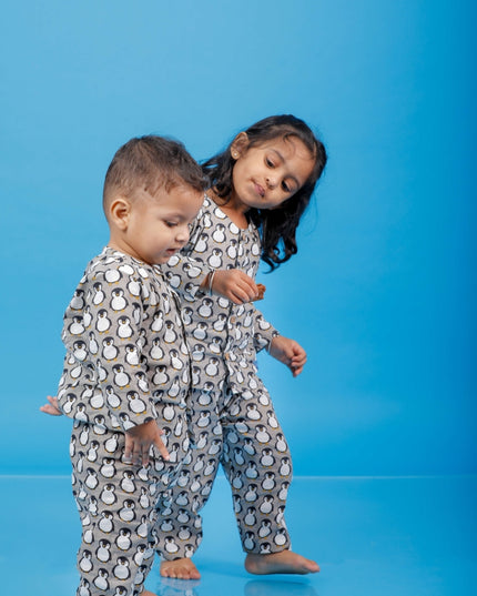 Icy Penguin Sleep Suit Kids