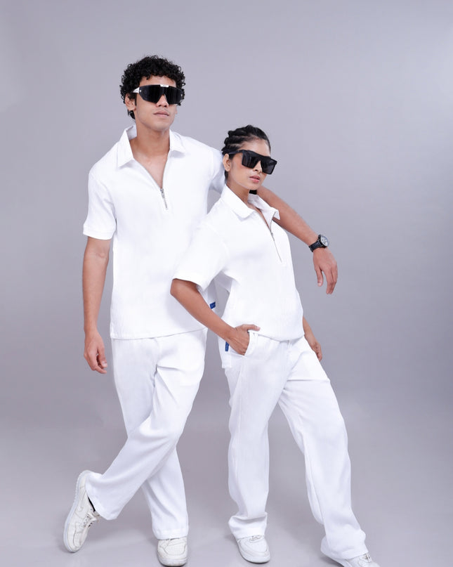 White Polo Unisex Co-Ord Duo Pants
