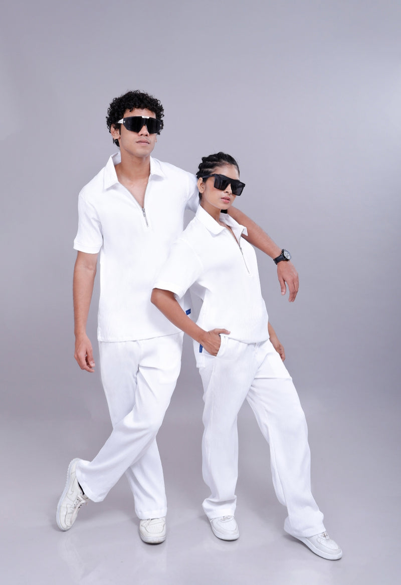 White Polo Unisex Co-Ord Duo Pants