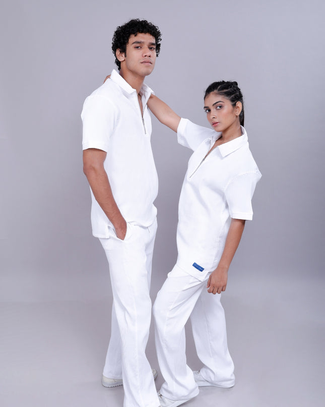 White Polo Unisex Co-Ord Duo Pants