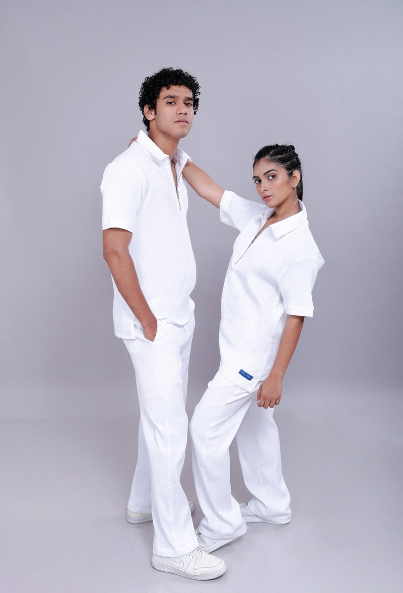 White Polo Unisex Co-Ord Duo Pants