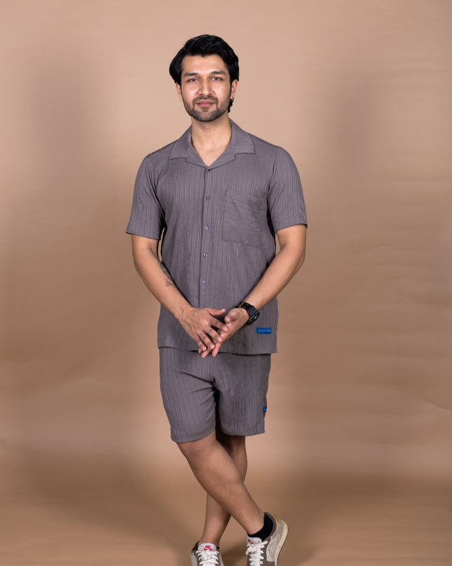Grey Crinkle Co-ord