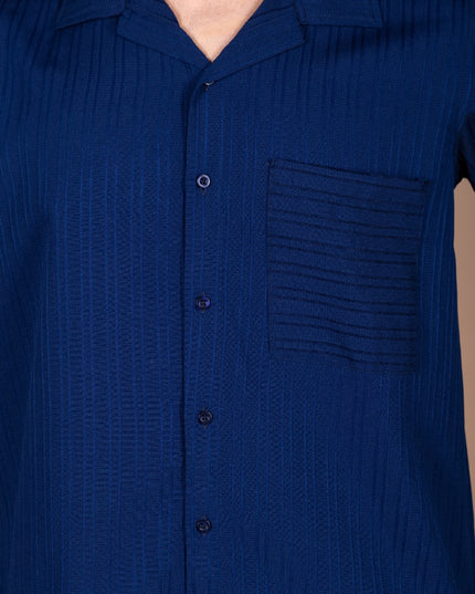 Navy Crinkle Co-ord
