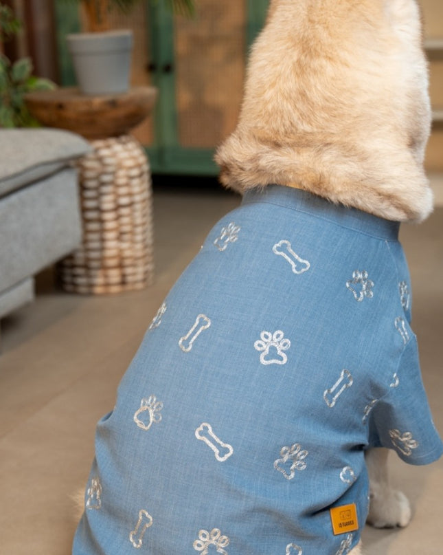DESI DENIM DOG KURTA- BLUE