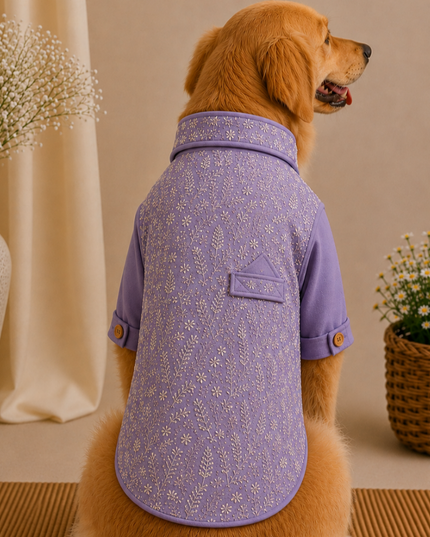 BADHAI HO DOG BUNDI KURTA SET- LAVENDER