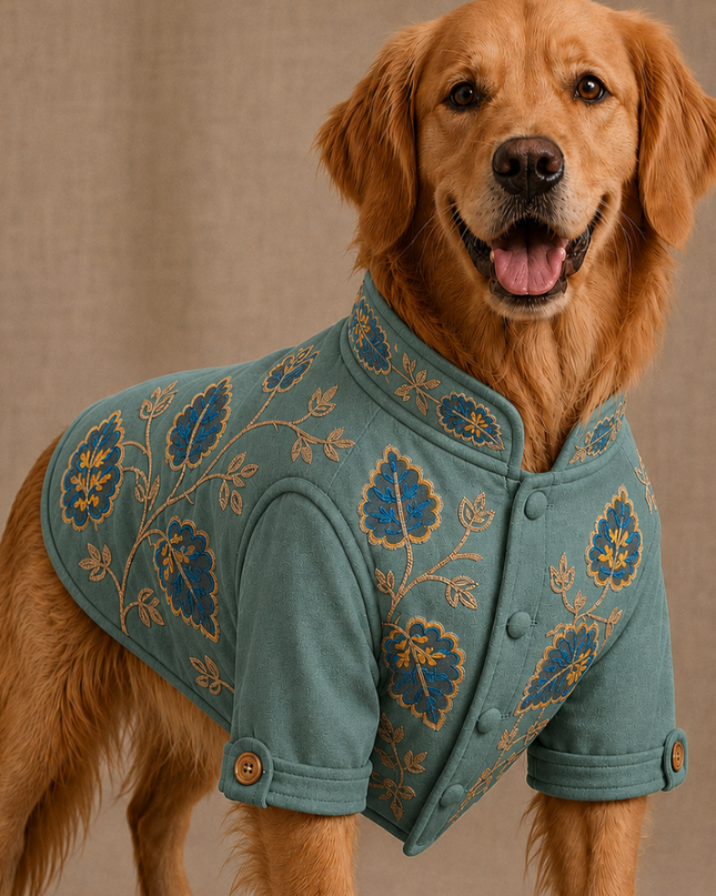 ⁠BADHAI HO DOG BUNDI KURTA SET- TURQUOISE