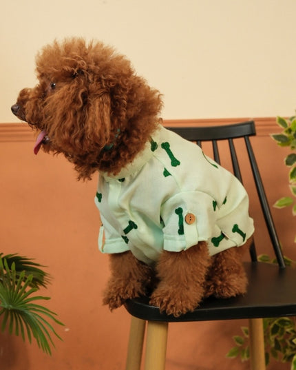 BONE EMBROIDERY DOG KURTA- MINT GREEN