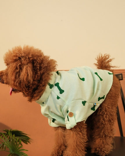 BONE EMBROIDERY DOG KURTA- MINT GREEN