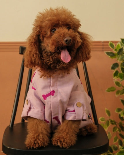 BONE EMBROIDERY DOG KURTA- LAVENDER