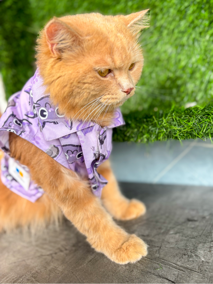 PURPLE MEOW CAT SHIRT