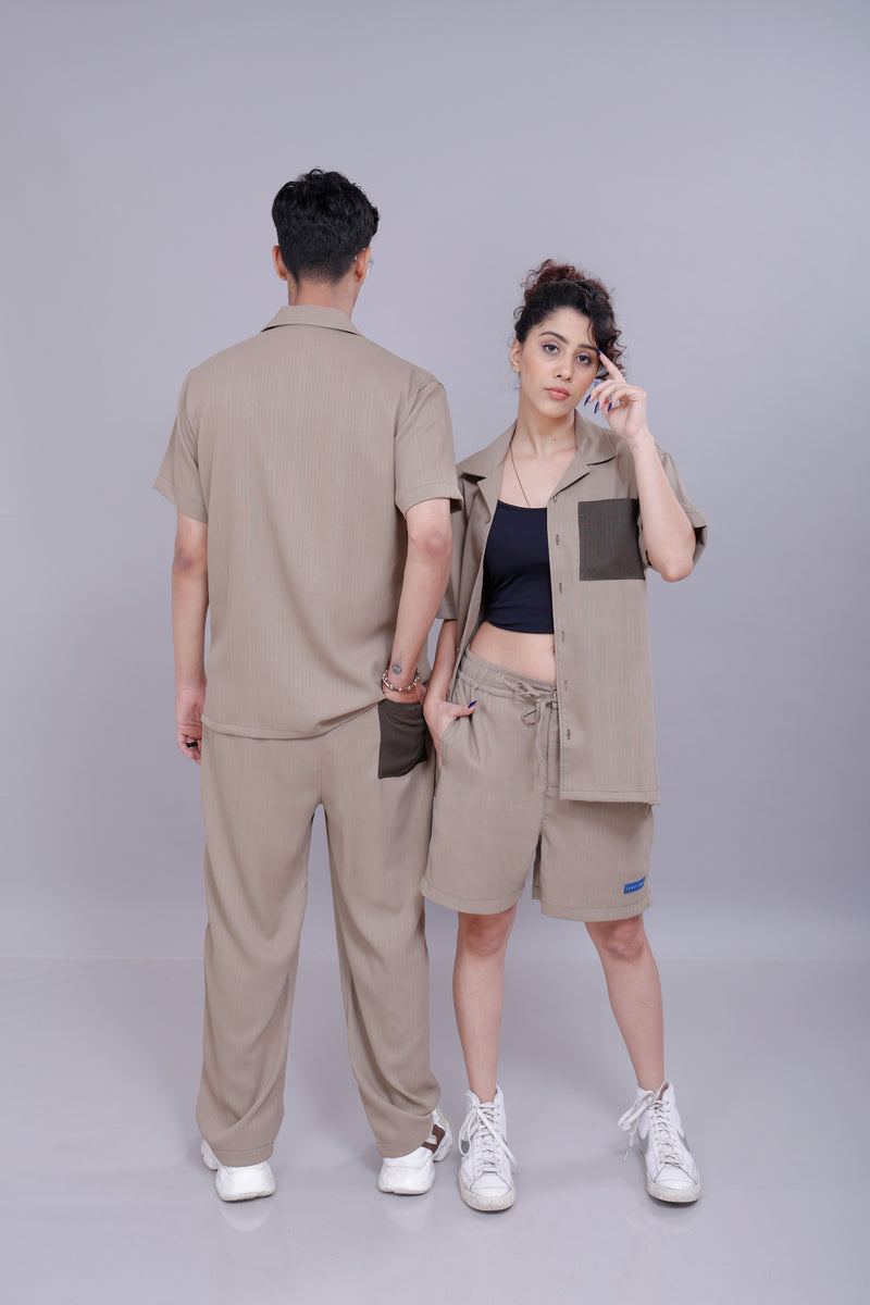 Beige Drift Unisex Co-ord Duo