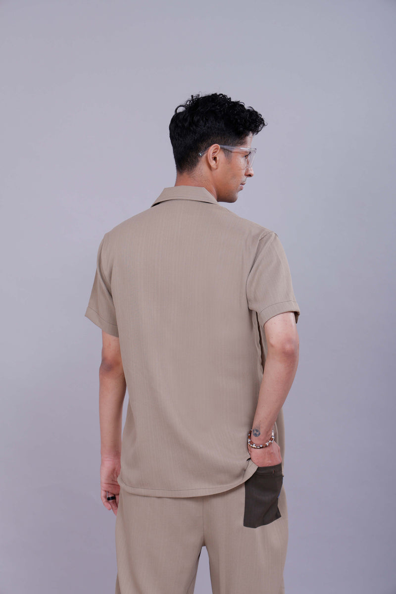 Beige Drift Co-ord Men Pants