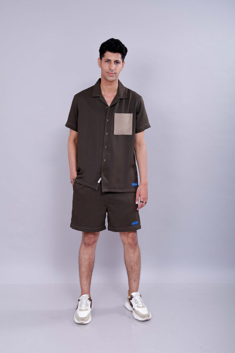 Olive Camo Co-ord Men Shorts