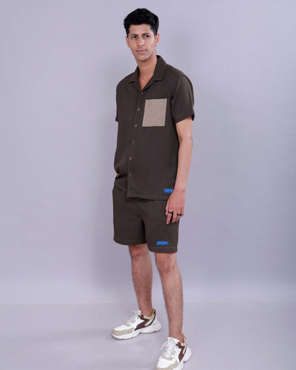 Olive Camo Co-ord Men Shorts