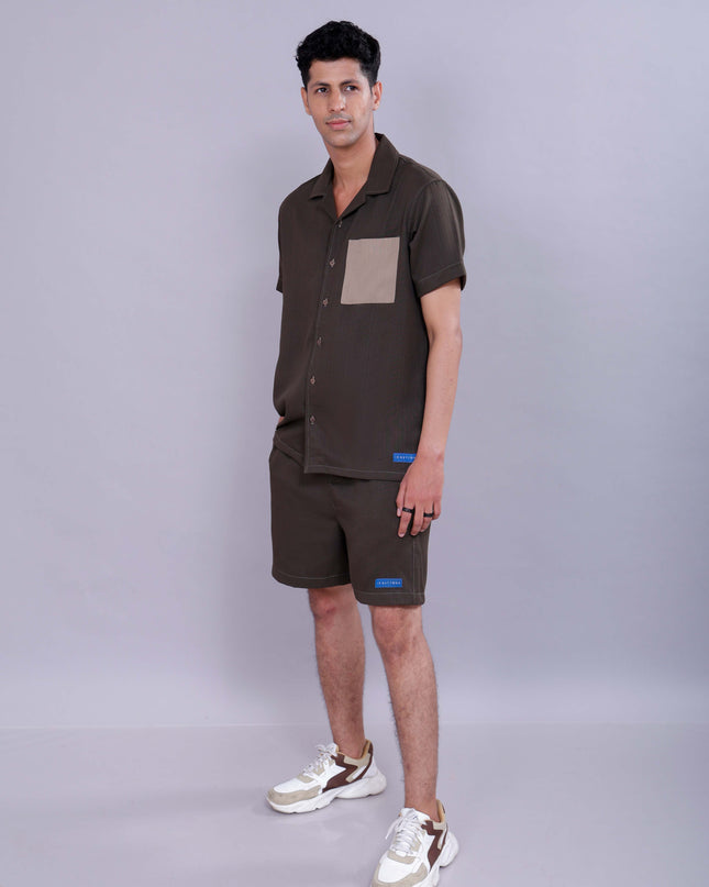 Olive Camo Co-ord Men Shorts