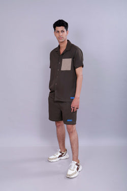 Olive Camo Co-ord Men Shorts