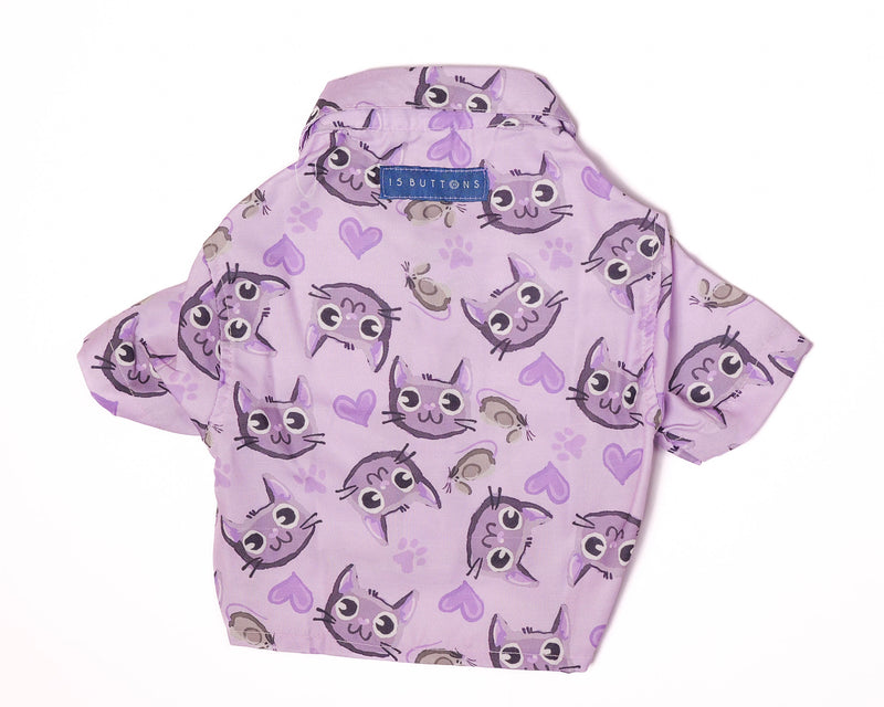 PURPLE MEOW CAT SHIRT