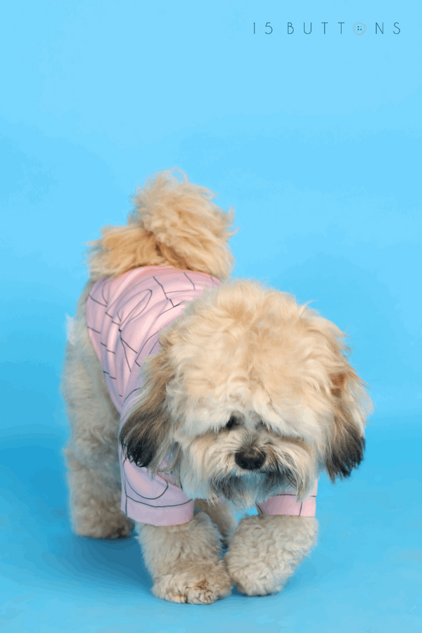 Pink Satin Dog Shirt