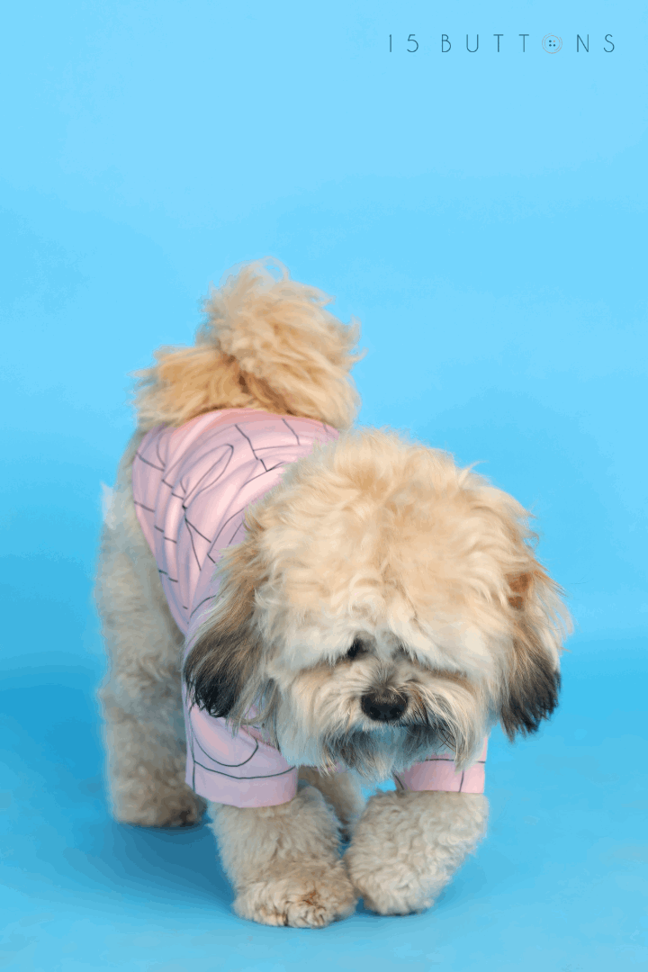 Pink Satin Dog Shirt