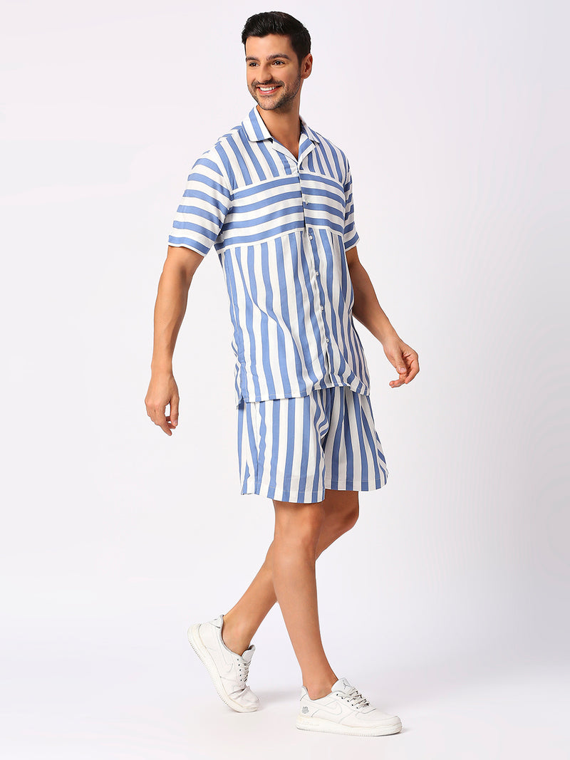 Blue Candy Stripe Co-ord