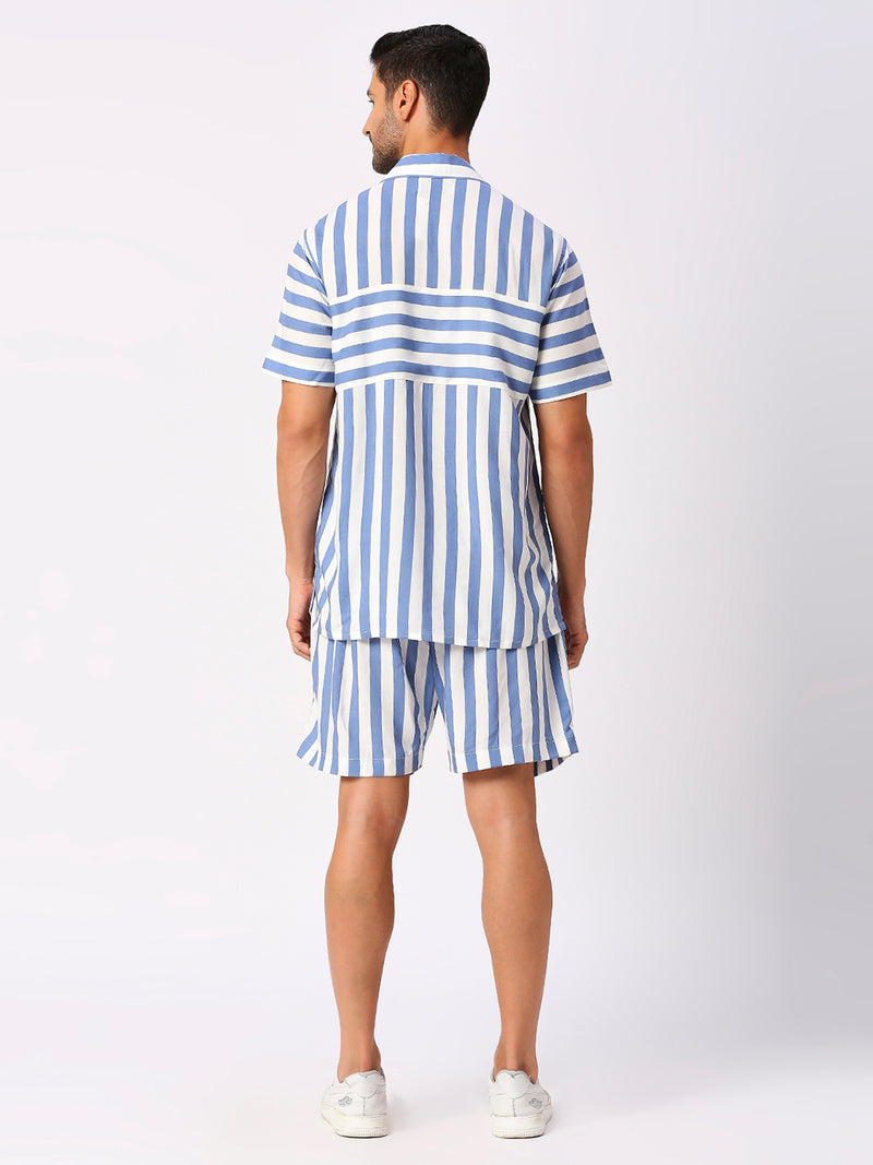 Blue Candy Stripe Co-ord