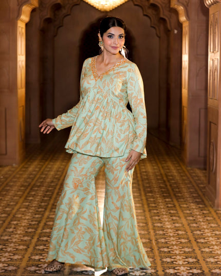 PISTACHIO FLORAL FESTIVE WOMEN