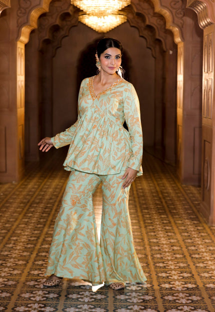 PISTACHIO FLORAL FESTIVE WOMEN