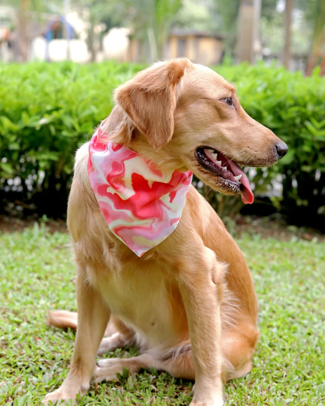 Pink Fluid Art Bandana