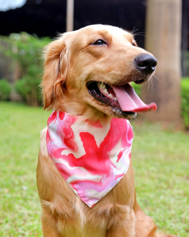 Pink Fluid Art Bandana