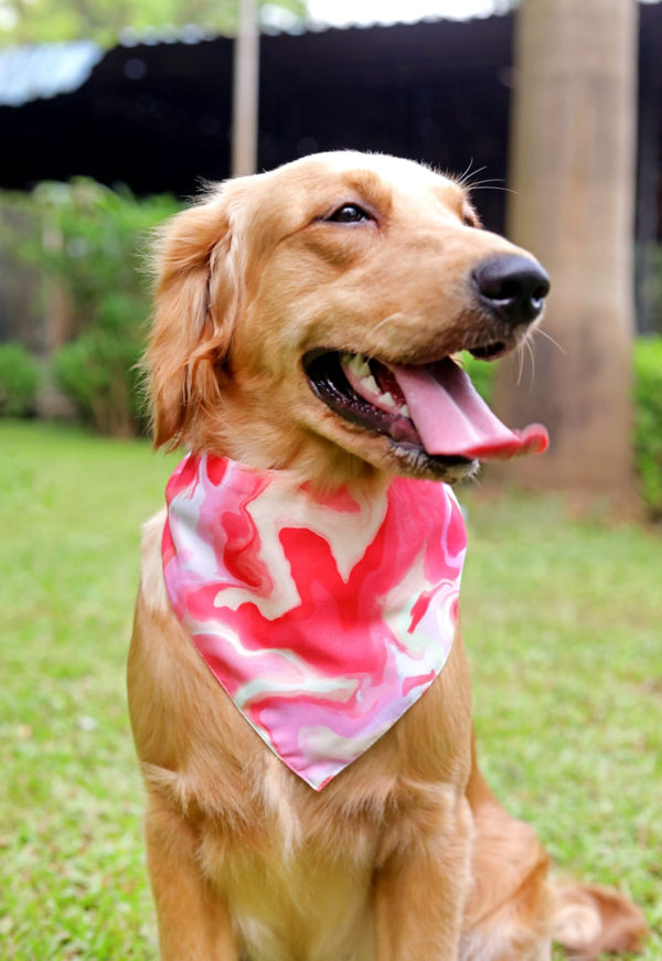 Pink Fluid Art Bandana