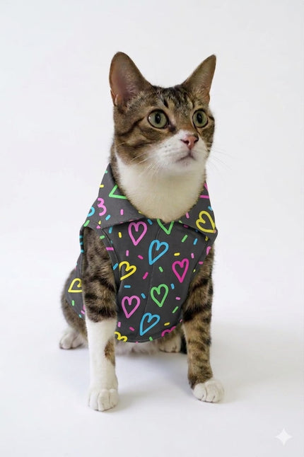 HEART BUZZ CAT SHIRT