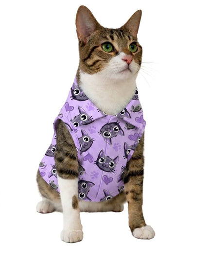 PURPLE MEOW CAT SHIRT