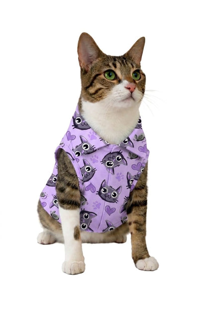 PURPLE MEOW CAT SHIRT