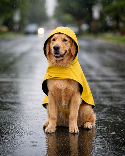 15 Furries Urban Yellow Dog Raincoat (100 % Waterproof)