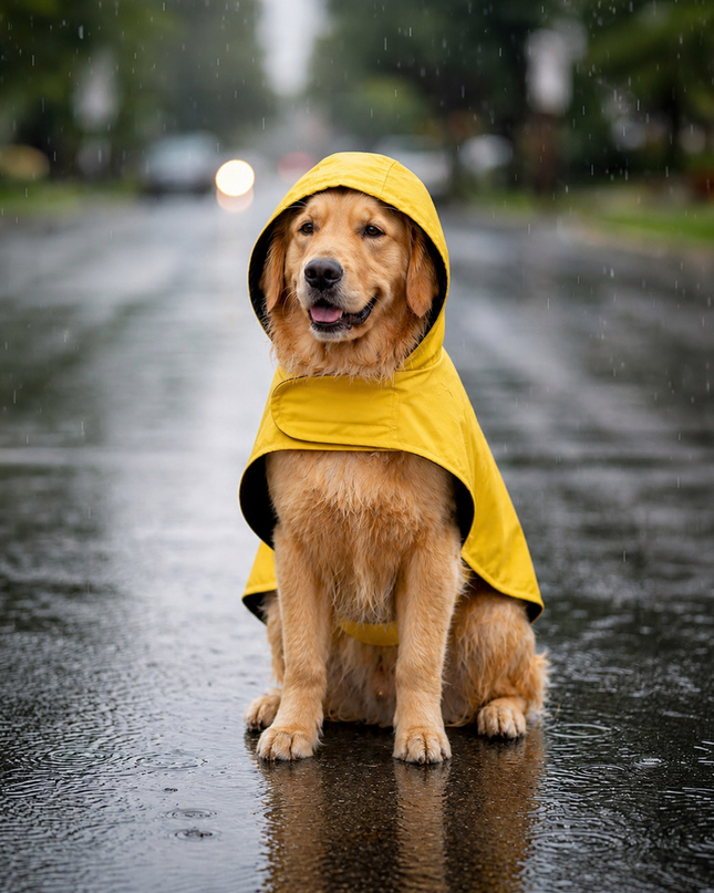 15 Furries Urban Yellow Dog Raincoat (100 % Waterproof)