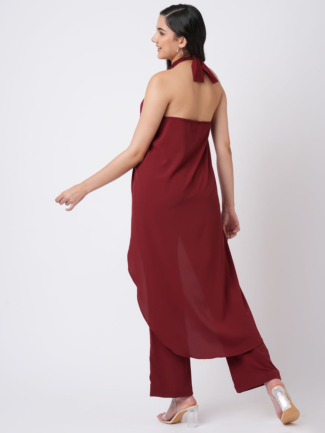 Ruby Red Co Purchase Online 100% Linen Ruby Red Co-ord Set for Women | 15buttons ...