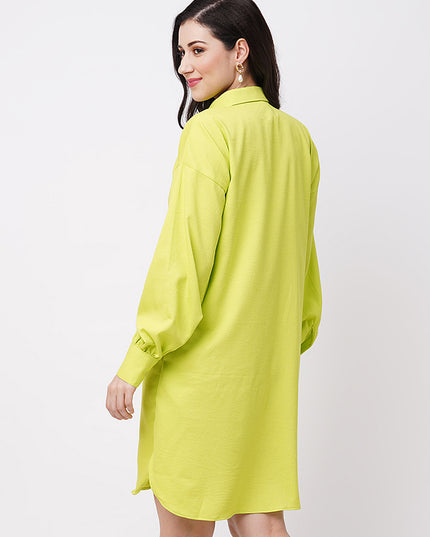 Lime Shirt Dress