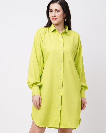 Lime Shirt Dress